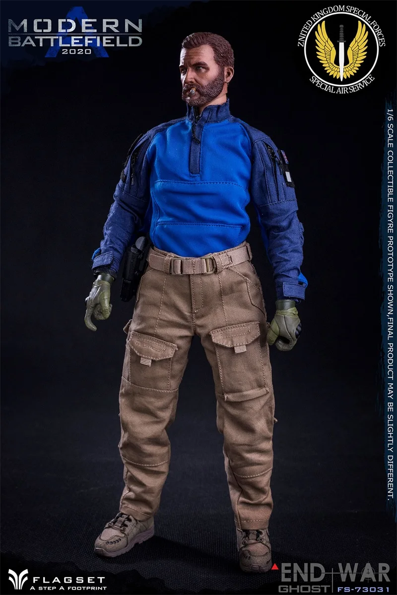 

For Sale FLAGSET 73031 1/6th Doomsday War Death Squades Price Gadget Blue Casual Shirt Coat For Usual 12inch Doll Action