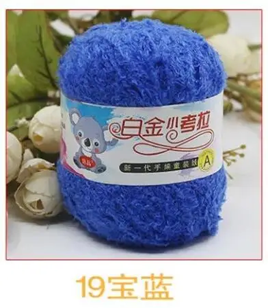 19 diamond blue TPRPYN 10 шт = 500 г маленькое коала полотенце из пряжи линия шапка линия шарф шерстяная специальная линия Вязание Коралловая флисовая пряжа Y22130 - Цвет: 19 diamond blue