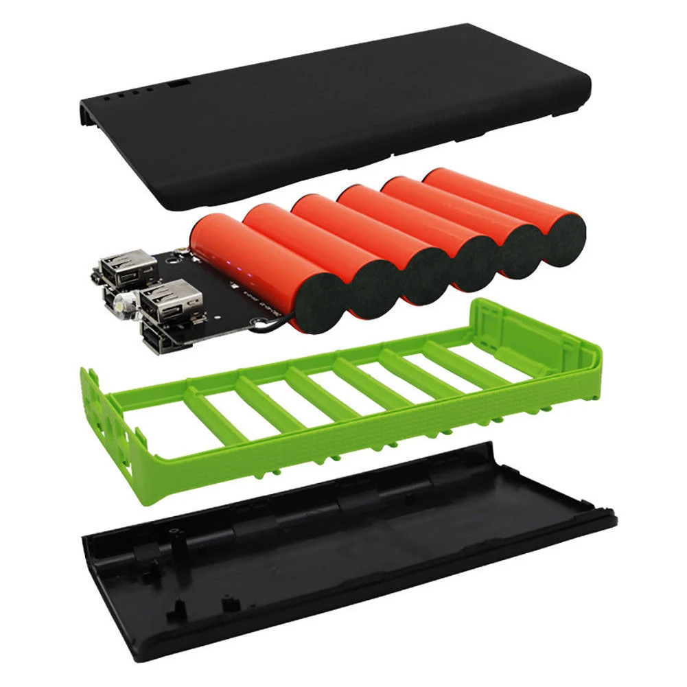 Порты и разъёмы в состоянии внешний аккумулятор на Мощность банк Зарядное устройство чехол виде ракушки