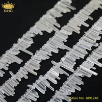 15 5inchstrand natural white quart graduated point loose beads pendant jewelrytop drilled stick point crystal beads strands