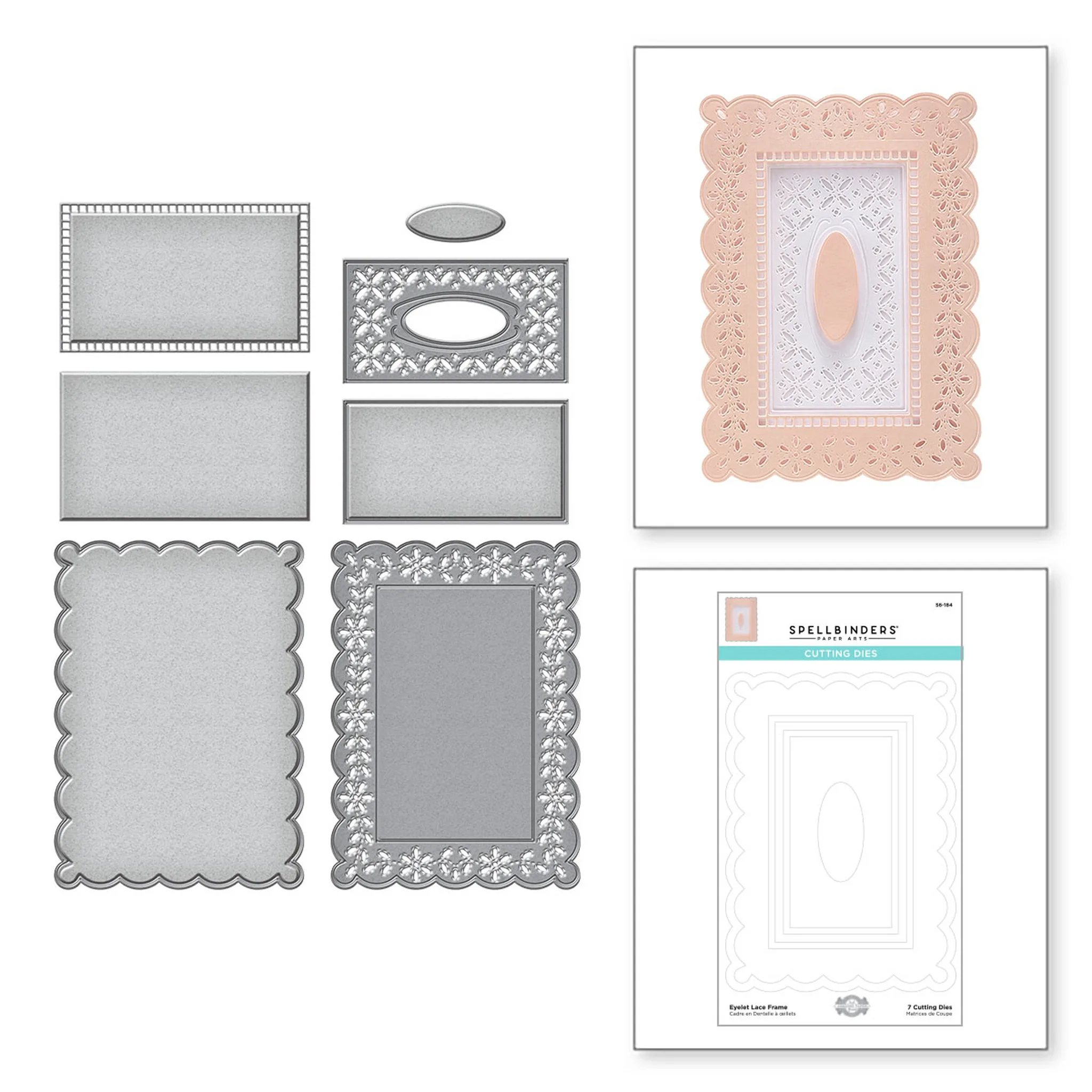 

Eyelet Lace Frame Etched Dies from the Garden Shutters Collections Metal Cutting Dies Scrapbooking Decorative Embossing Molds
