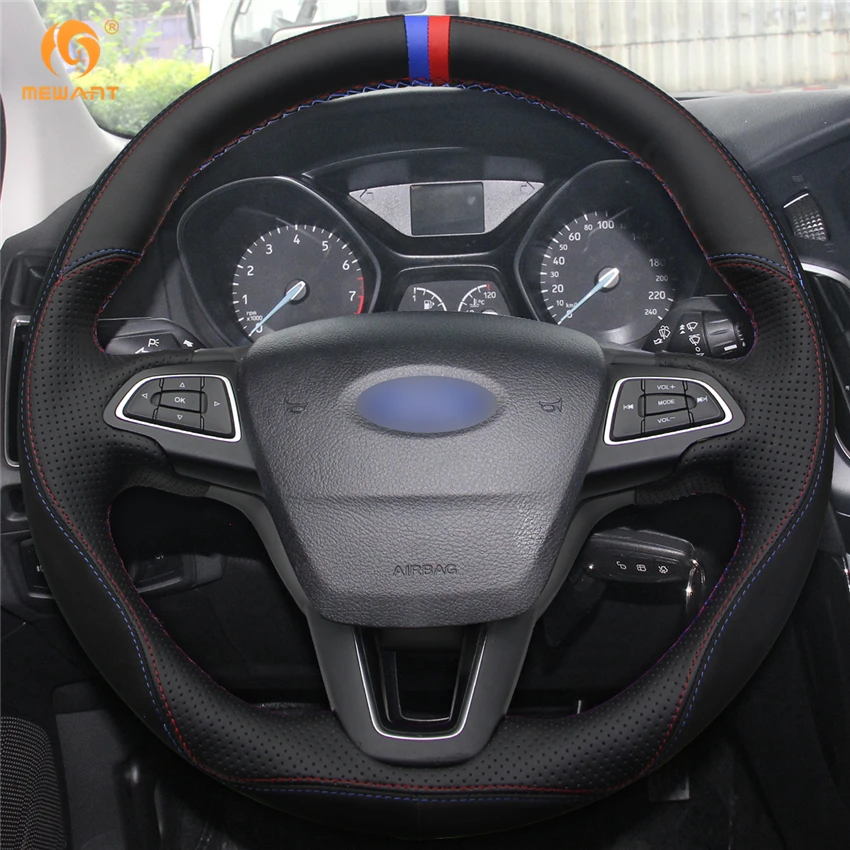 MEWANT черная кожаная замшевая искусственная кожа для Ford Focus 3 2015 2018 Kuga 2016 Escape
