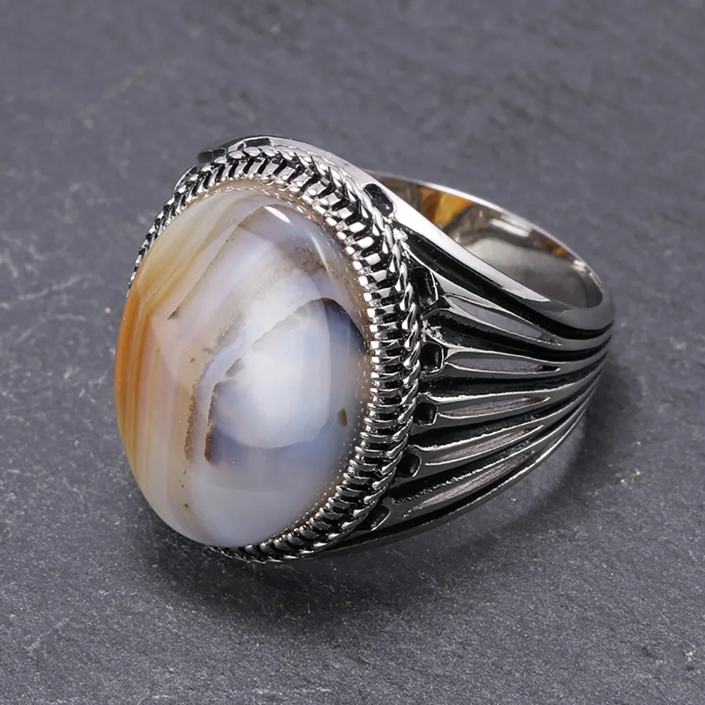 Настоящее чистое 925 пробы Серебряная Турецкая кольца для Для мужчин полые ретро с