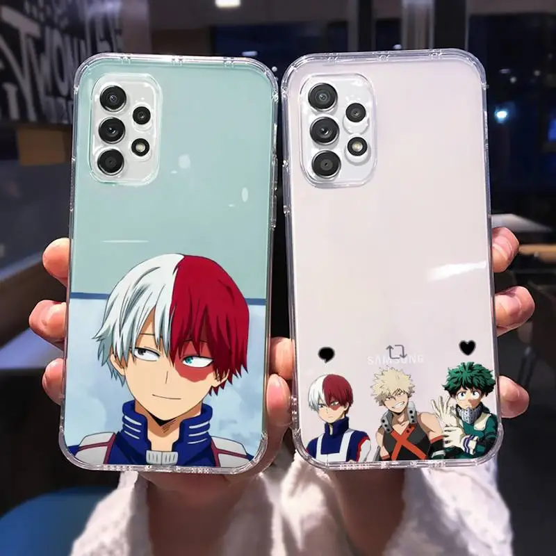 

My Hero Academia Phone Case for Samsung A 51 50 52 12 21s 31 40 70 71 note S 20 10 21 ultra plus fe clear coque shell funda