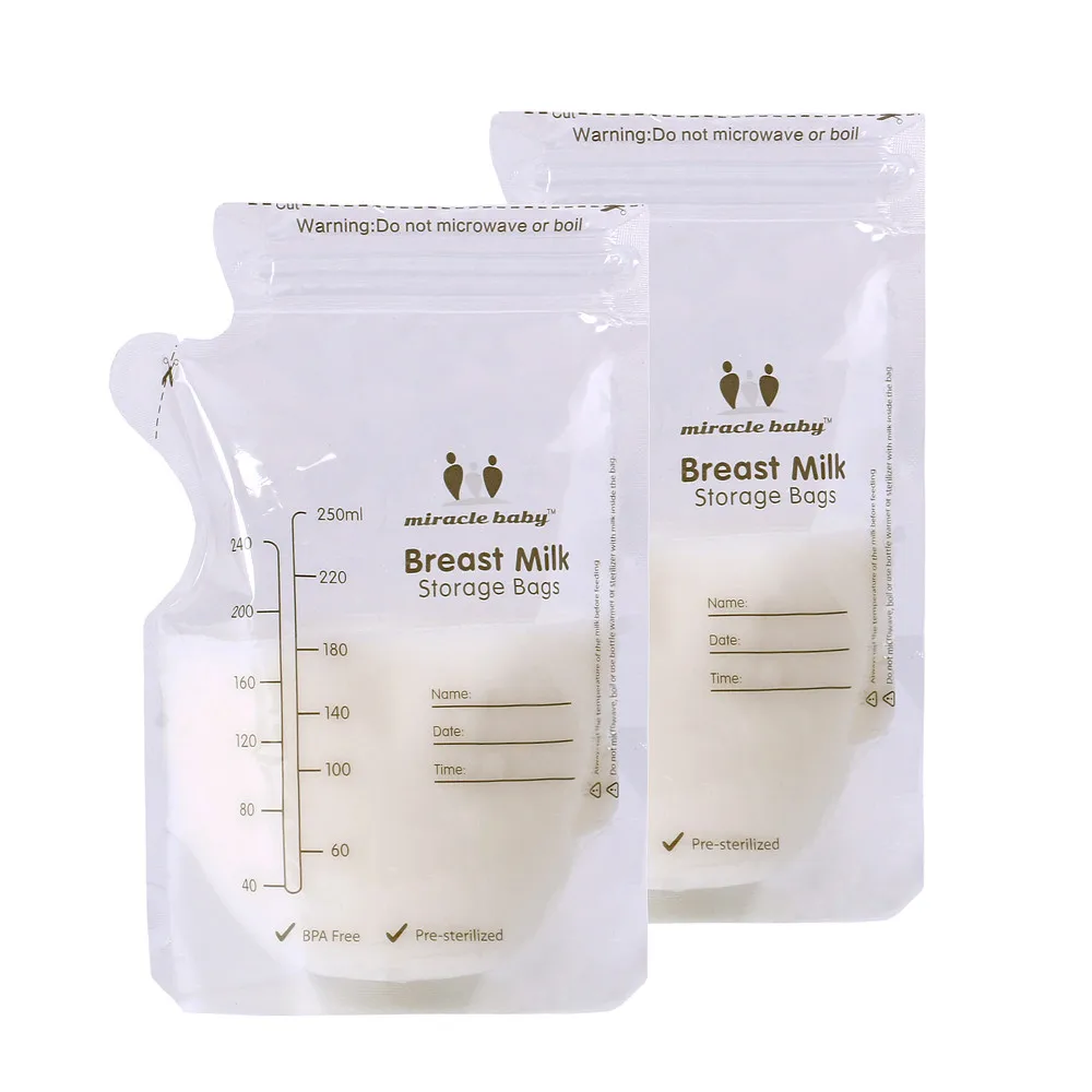 

30/60/120pcs Baby Food Storage Breast Milk Storage Bags to Store Milk Bag 250ml BPA Free Freezer Feeding Bags almacenaje leche