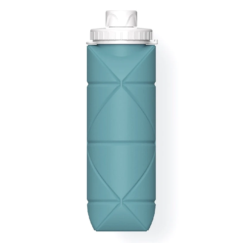 

600Ml Portable Foldable Bottle Sport Drinkware Retractable Silicone Cup Outdoor Travel Drinking Running Jogging