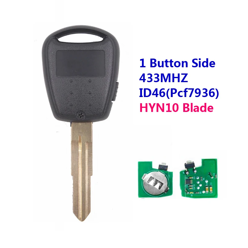 

Replacement Remote Car Key Fob Side 1 Button 433Mhz ID46 For Kia Rio Picanto Soul Venga Ceed Etc