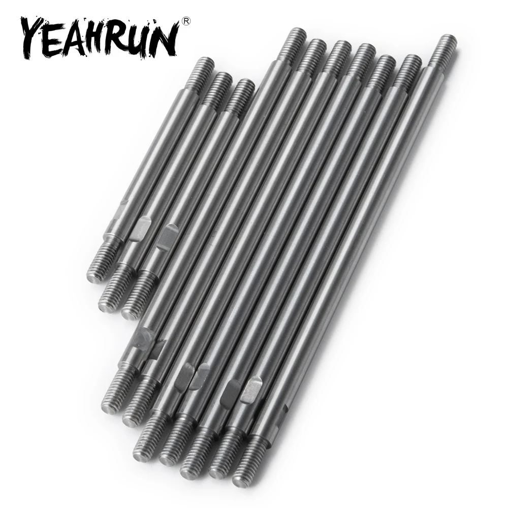 

YEAHRUN 10Pcs Complete Stainless Steel 313mm Wheelbase Link Rod for Traxxas TRX-4 TRX4 1/10 RC Crawler Car Upgrade Parts