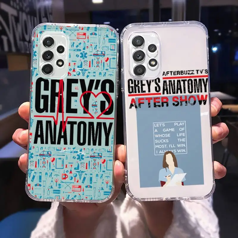 

greys anatomy Phone Case Transparent For Samsung A51 A50 A71 A70 A81 M60S Note S21 S 20 10 9 8 11 E Plus Ultra