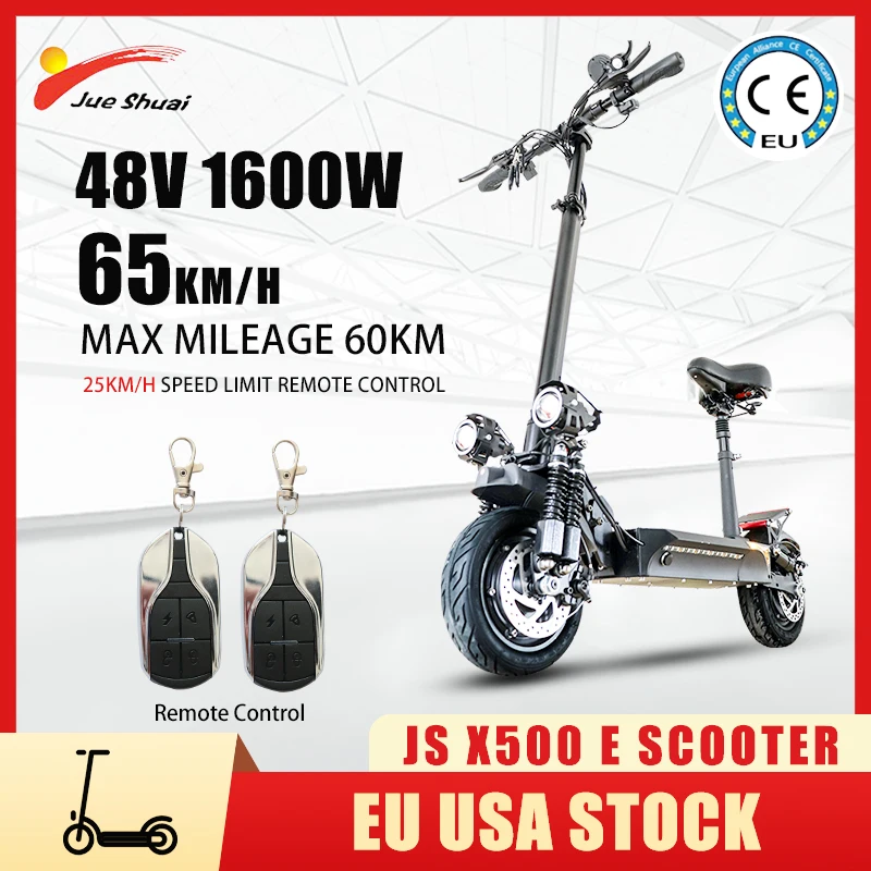 

Электрический скутер, 48 В, 1600 Вт, двойной мотор, 65 км/ч, максимальная скорость, складные электрические скутеры для взрослых с сиденьем, склад ...