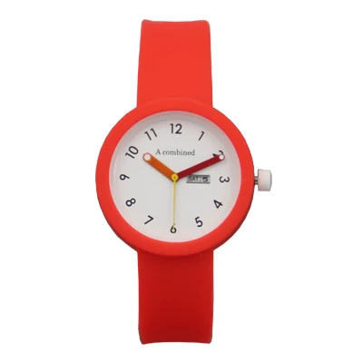 

Xfh 2021 new fashion waterproof calendar watch contrast color student table neutral couple jelly silicone ladies quartz watch