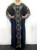 printed dresses for women 2021 fashion design loose dress batwing maxi long femme vestidos black autumn party elegant robe