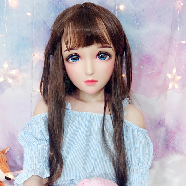 Mo-02) Женская милая девушка Смола половина головы кигуруми BJD глаза кроссдресс в стиле японского аниме маска Лолиты с глазами и париком
