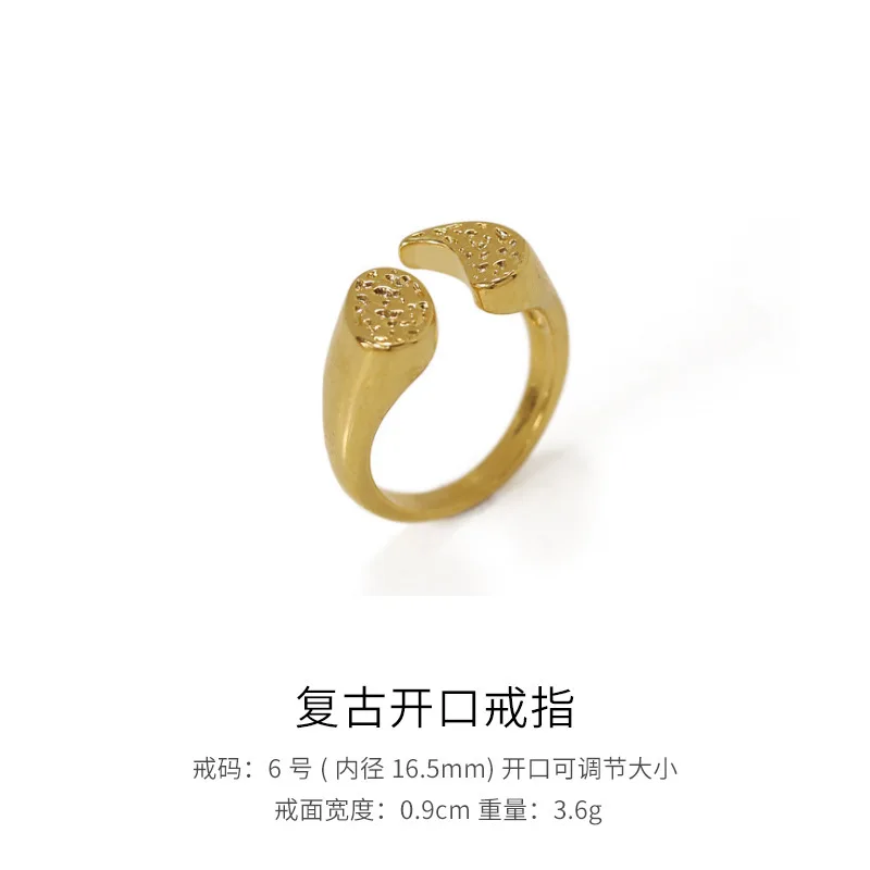 

HANGZHI 20SS New OCEAN Simple Design Asymmetry Bump Open Ring Ring for Women Girls Party Jewelry Gift