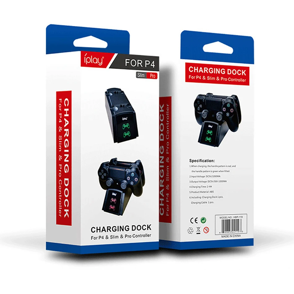 Dual Fast Charger For PS4 Controller USB Charging Station LED Indicator Dock for Sony Playstation4/PS4/PS4 Slim/PS4 Pro | Электроника