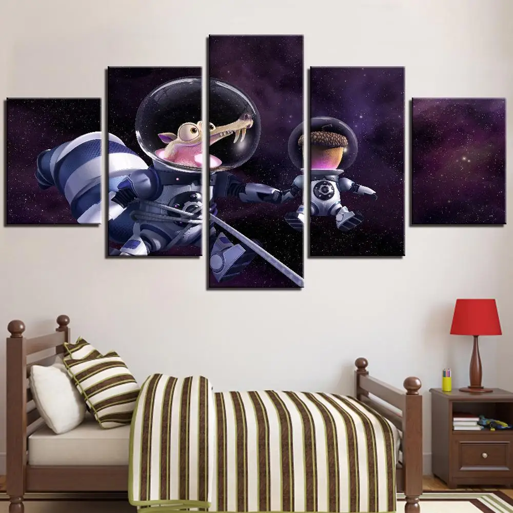 5 шт. холст Ледниковый период картина белка постеры орех картинки Вселенная