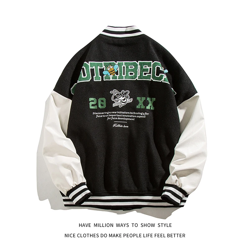 Новинка 2021 осенняя бейсбольная куртка с вышивкой Letterman мужская куртка-бомбер