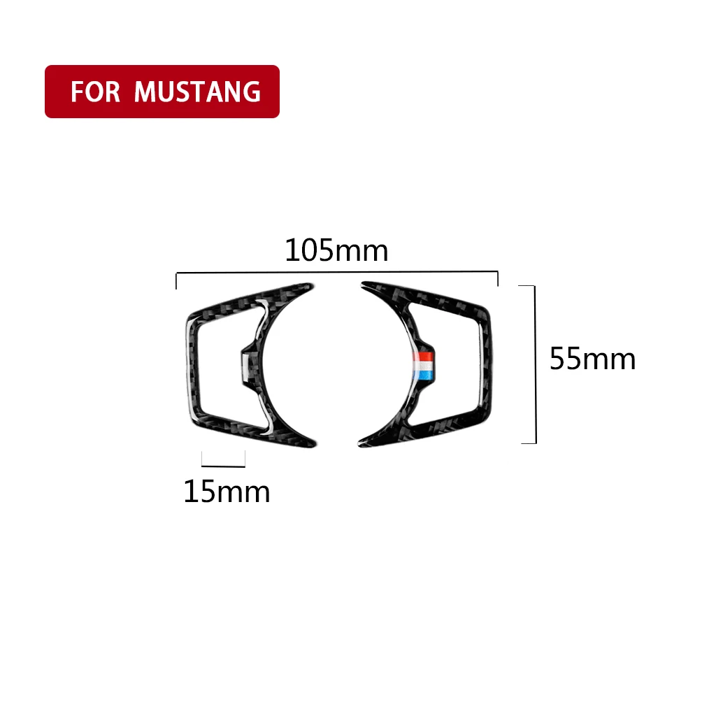 Рамка из углеродного волокна для переключателя фар и динамиков подходит Ford Mustang