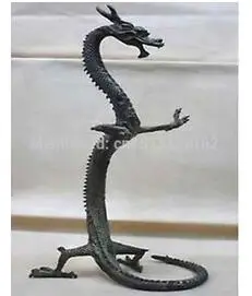 

10 inch 24cm exquisite bronze Chinese dragon statue Figures Height Bronze cooking tools cigarette lighter off 50%