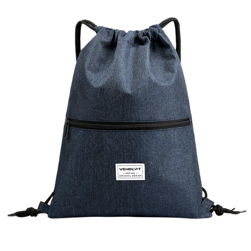 

Nylon Large Capacity Backpacks Fashionable Waterproof String Women Backpack Black Solid Shopping Bags Schoolbags Mochilas Mujer