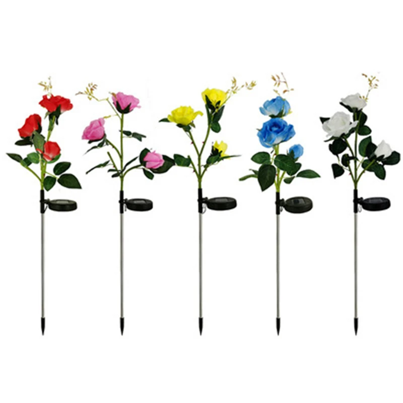 

Solar Flower Light Rose Flower Lamp LED Solar Light for Garden Decoration Waterproof Outdoor Landscape Lawn Lamp for Patio Yard