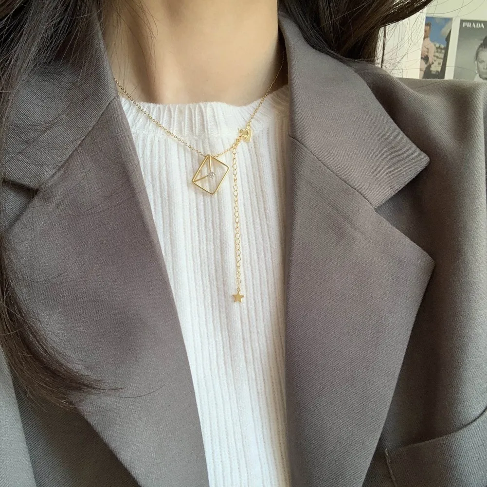 

ZEMIOR 925 Sterling Silver Necklace For Women Minimalist Mailer Pendant Necklace Designer Handmade Jewelry Gift To Girlfriend