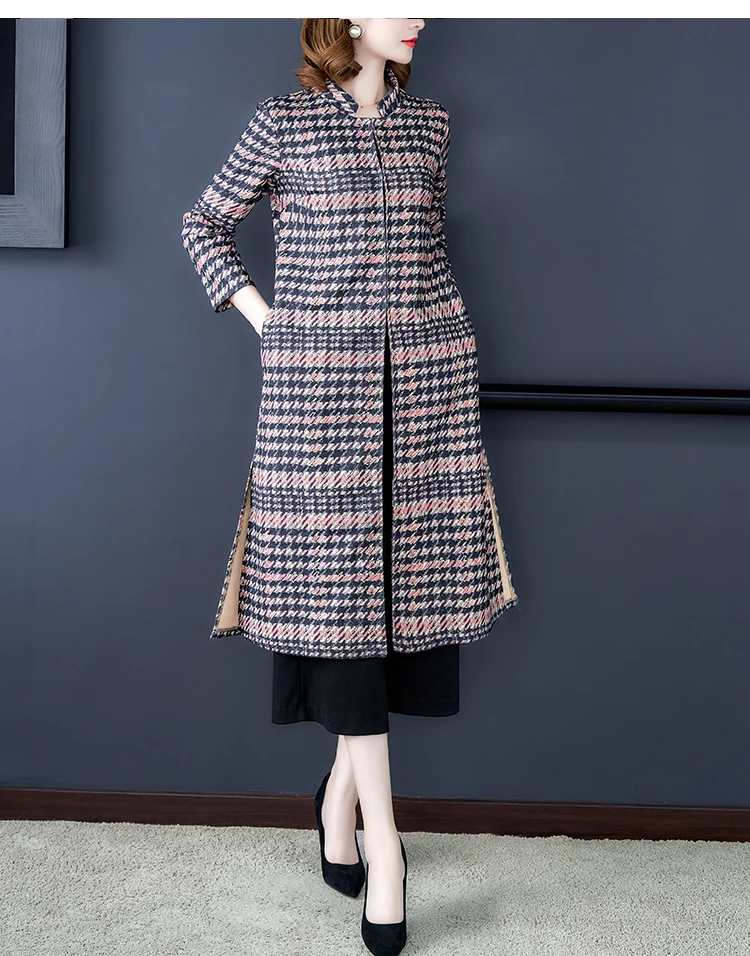 Принт с геометрическим узором женский плащ осеннее высококачественное шикарное