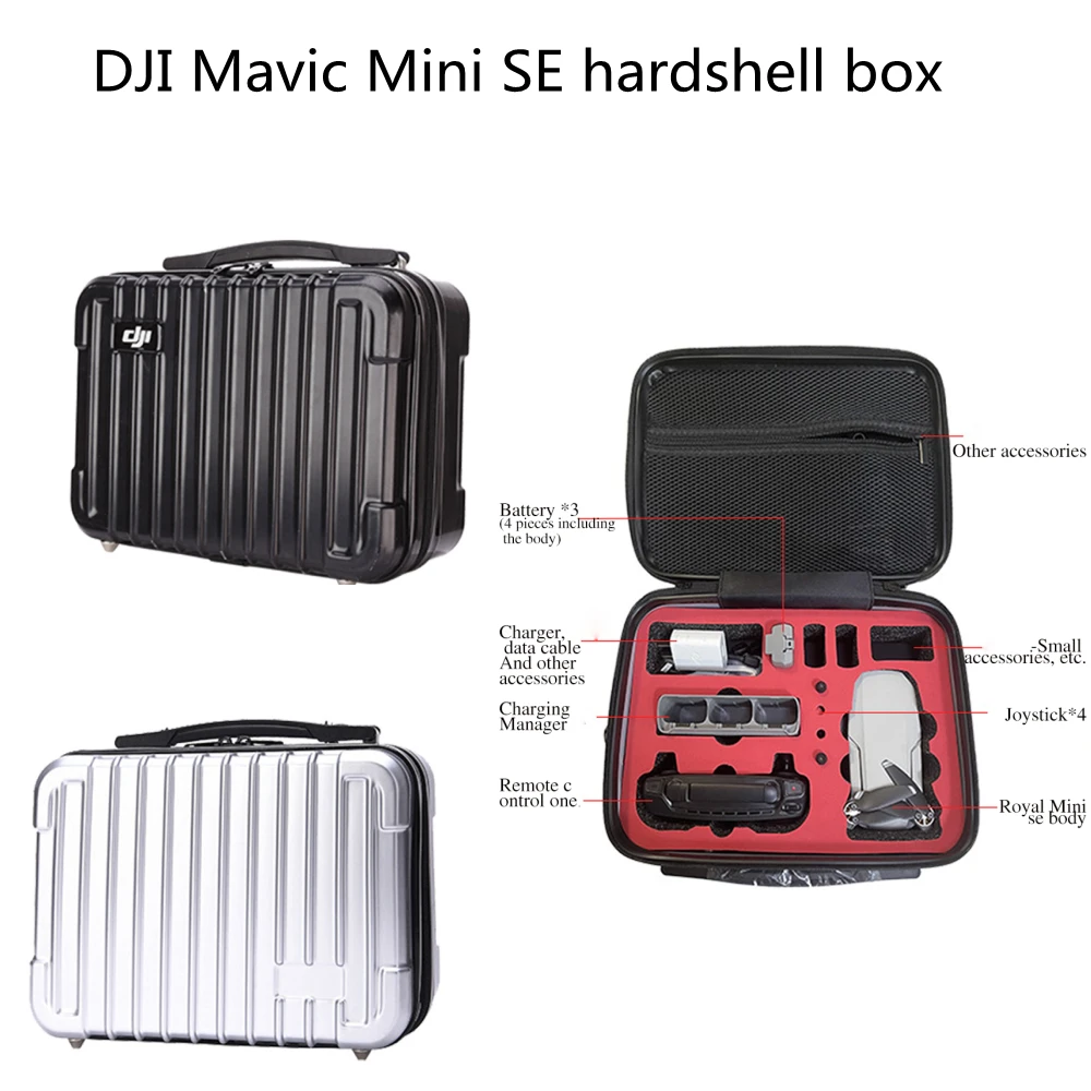 

Жесткий Чехол для DJI Mini SE, водонепроницаемая сумка для хранения с дистанционным управлением, Портативная сумка большой емкости для переноск...