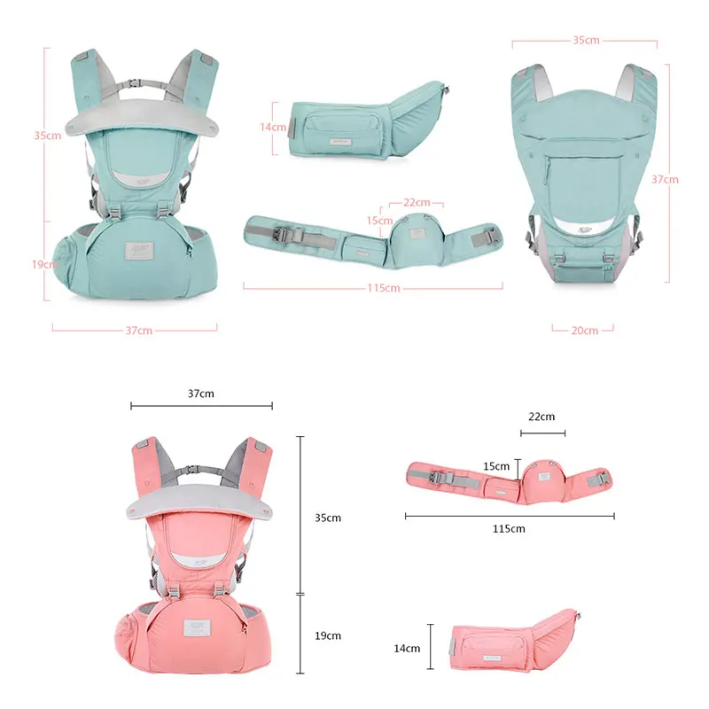 Слинг для новорожденных 3 в 1 Воздухопроницаемый рюкзак на талию слинг сумка 0 36