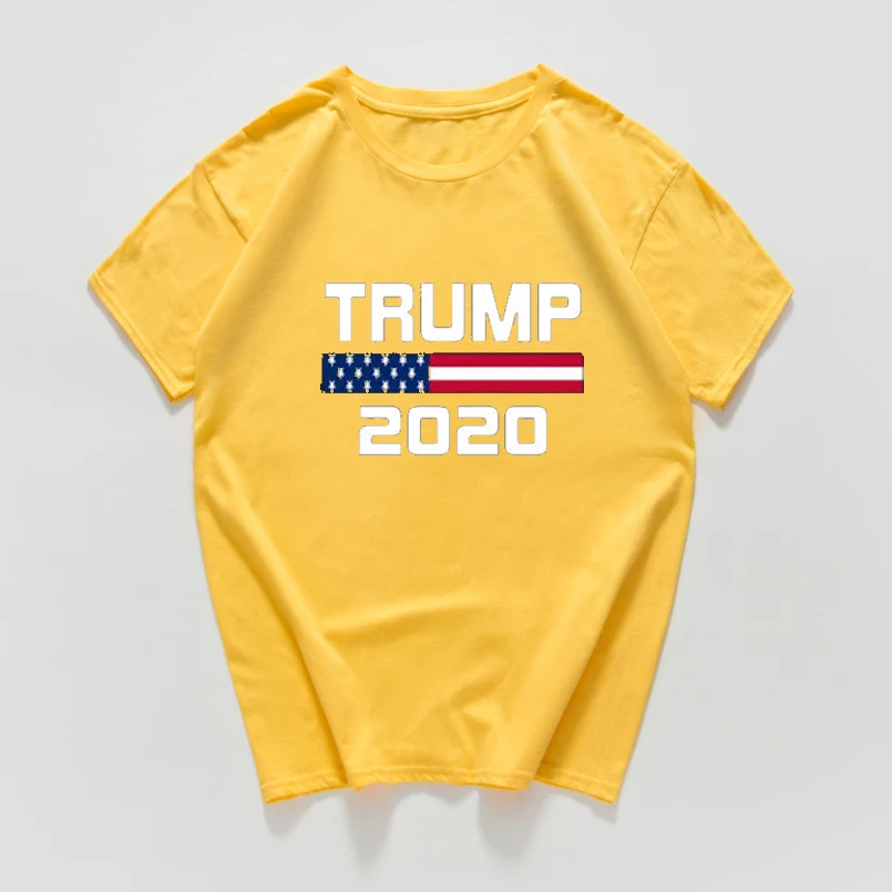 Новинка 2020 Забавные футболки с изображением Трампа женская уличная одежда из 100%
