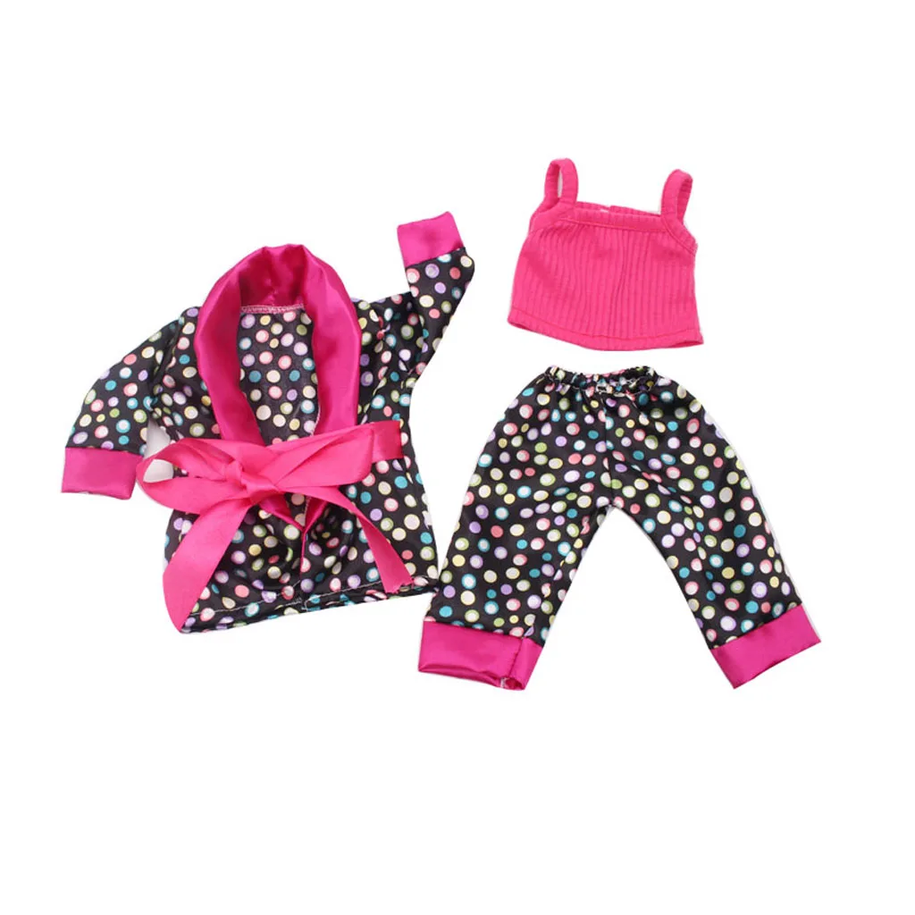 

5pcs Clothes Shoes For 18inch American Doll Dolls Pajamas Set