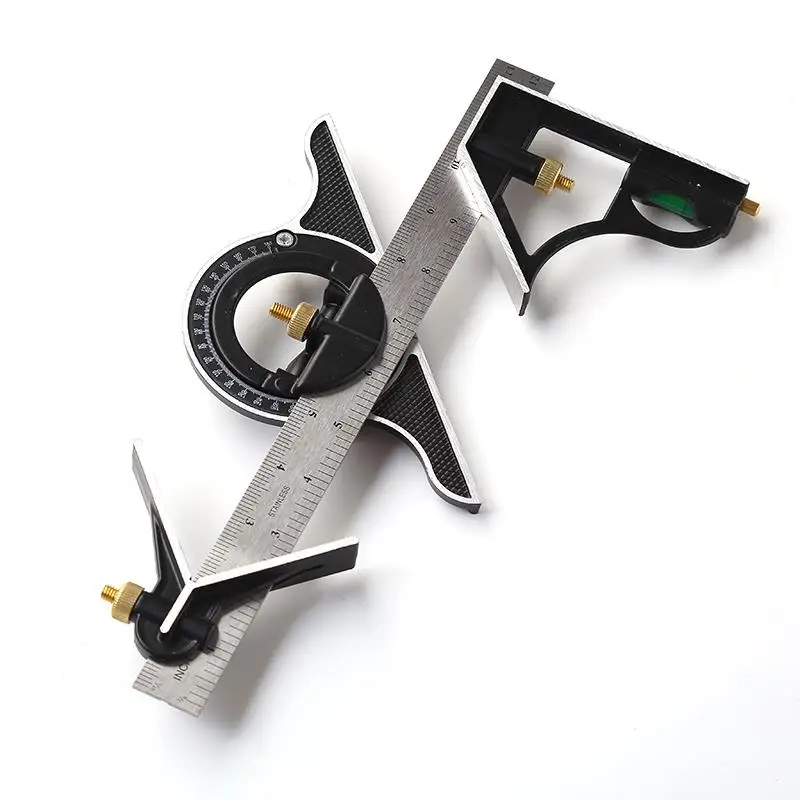 

Square 3Pcs/Set Stainless Steel Accuracy Ruler Hand Tool High-Grade Multifunctional Combination