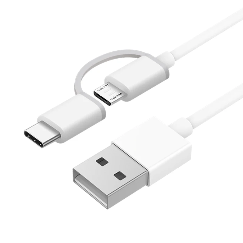 Xiao mi два в одном зарядный кабель mi cro USB для type-C поддержка быстрой зарядки для Xiaomi mi Pad mi 9 mi 6 5 redmi note 7 8 pro 4x