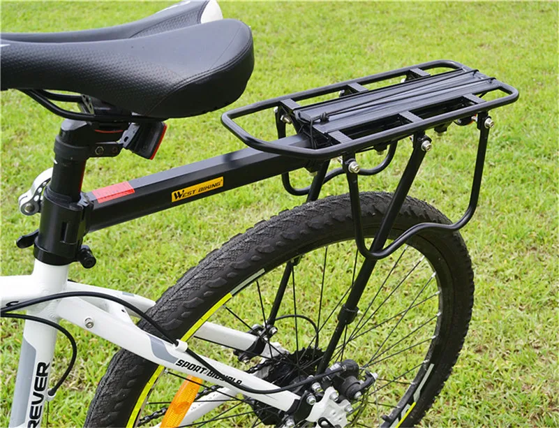 WEST BIKING стойка для велосипеда из алюминиевого сплава, 50 кг, багаж, задний багажник для велосипеда, MTB, задняя полка для велосипеда, велосипедные стойки