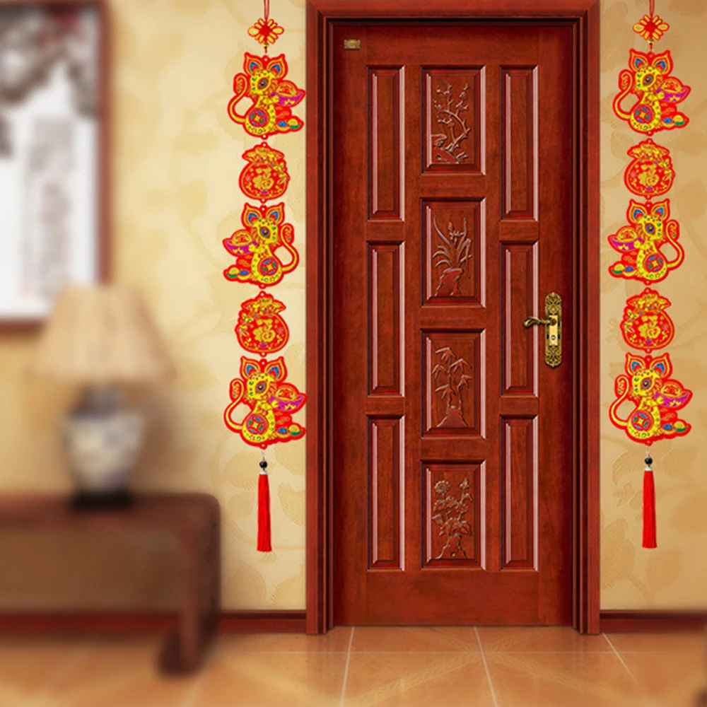 2 шт. 2020 подвесной зодиак китайский новый год искусственное украшение для