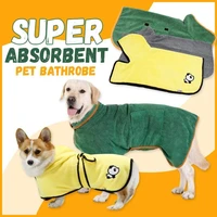 super absorbent pet bathrobe dog bathrobe towel clothes for teddy alaskan pet cat soft adjustable super fast drying dog bathrobe