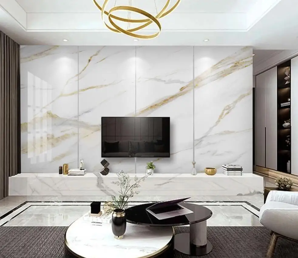 Золото Мрамор обои для Спальня ТВ щитка 3D настенные фотообои документы