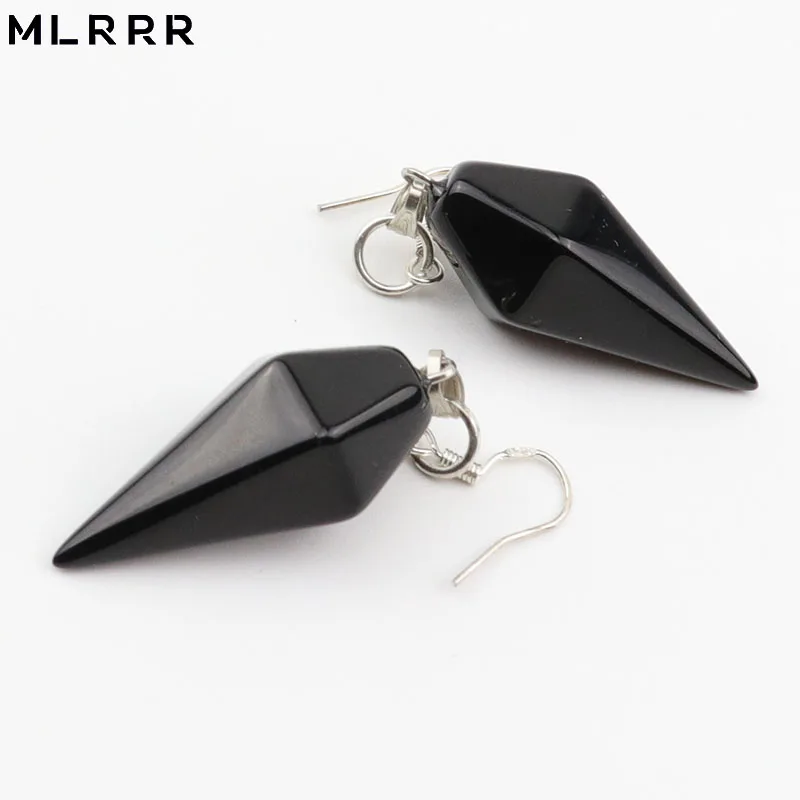 MLRRR Винтажный Классический Романтический Черный Природный камень капли воды