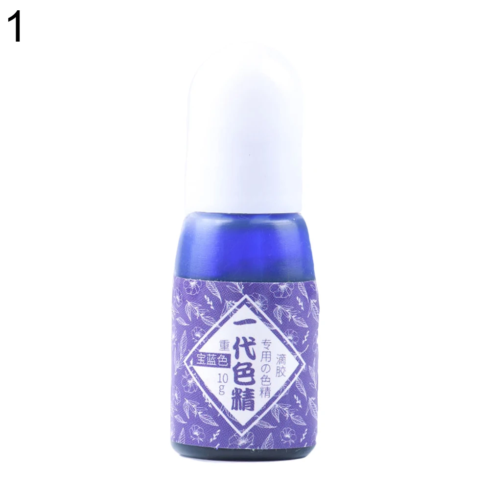 Royal Blue 10 мл УФ Смола жидкий окрашивающий краситель пигмент эпоксидная смола для DIY аксессуар для изготовления ювелирных изделий эпоксидная смола пигмент краситель УФ смола - Цвет: Royal Blue
