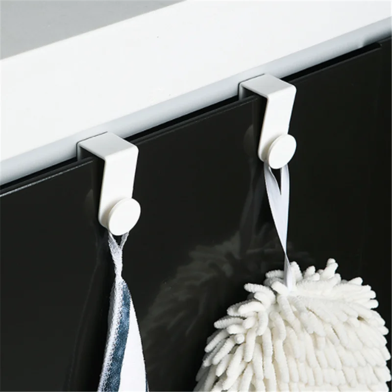 

2Pcs/set Storage Holder Rack Hook For Kitchen Cabinet Clothes Hanger Living Room Sundries Hook Behind the Door