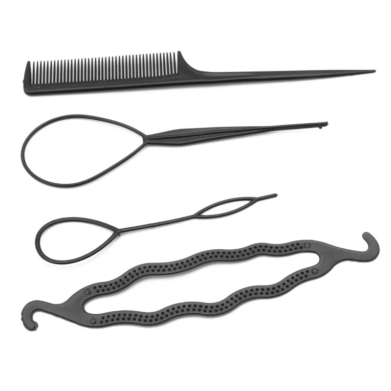 

Твист укладки волос клип палку гульки оплетки Инструмент гребень Женские аксессуары для волос 4 шт.