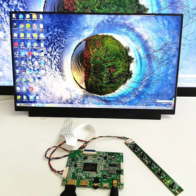 13,3 inchdisplay емкостный сенсорный модуль комплект 1920x1080 ips 2mini HDMI lcd модуль автомобиля Raspberry Pi 3 игры PS3 XBox PS4 монитор - Цвет: LCD Display module