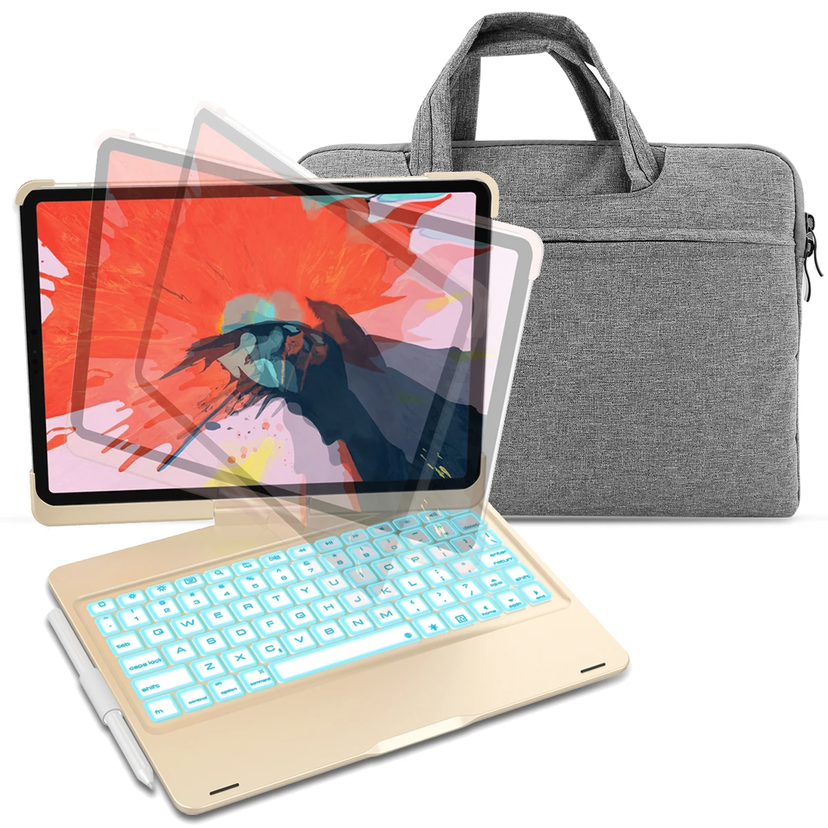 3 США клавиатура чехол для iPad Pro 11 360 градусов вращение bluetooth-клавиатура для планшета чехол с 11-12 дюймов универсальные сумки для планшетов - Цвет: 3