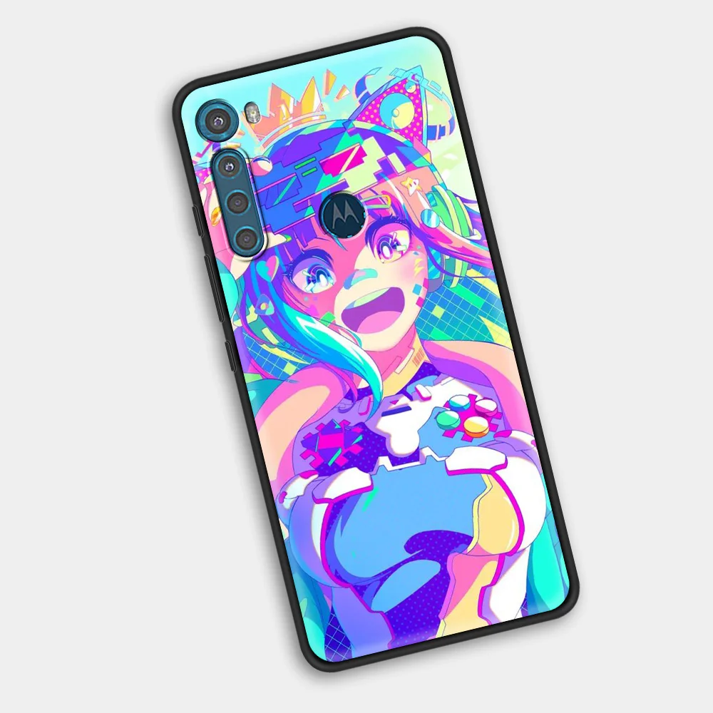

Silicone Phone Case for Motorcycle G8 G9 Play Plus Power Lite One Fusion G10 G30 E6s G Stylus Shell Anime Girl