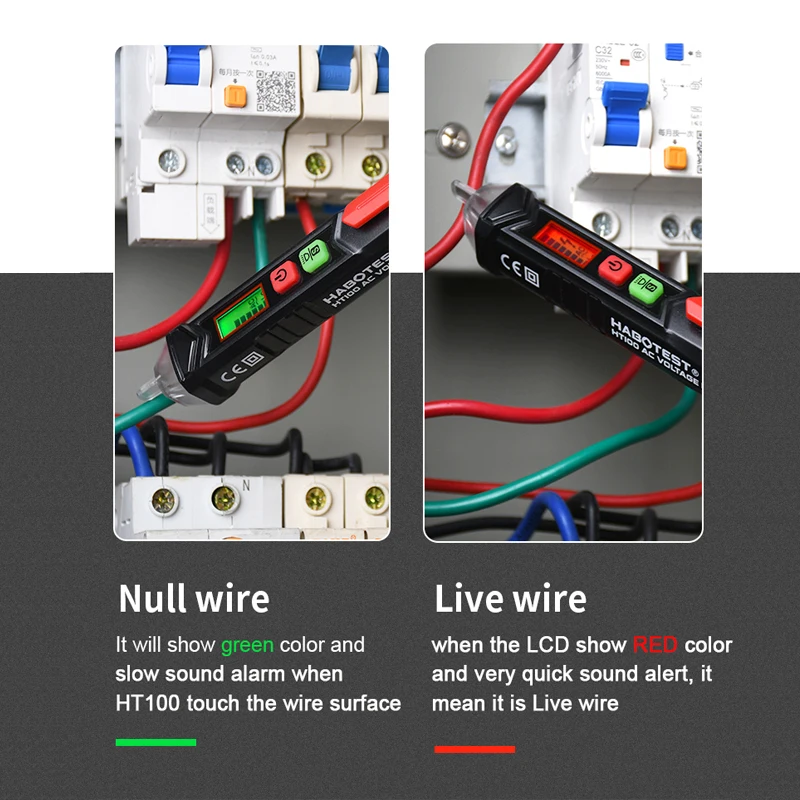 Электрический тестер Напряжение индикатор выключатель Finder детектор HABOTEST HT100