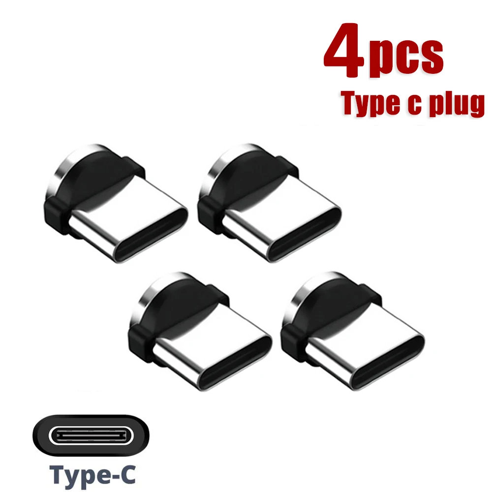 uslion 4 pcs 360 rotation magnetic cable plug tips for mobile phone replacement parts durable converter charging cable adapter free global shipping