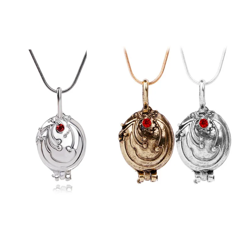 

Wholesale 24PCS/Lot The Vampire Diaries Elena vervain Necklace Locket Pendant Plated For Men Women Gifts Jewelry Dropshipping