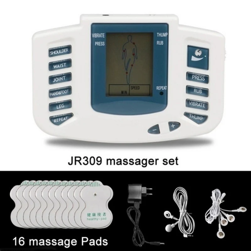 

1Set Muscle Stimulator 16 Pad EU Plug Tens Massager Meridian Physiotherapy Apparatus Electric Pulse Acupuncture Therapy Machine