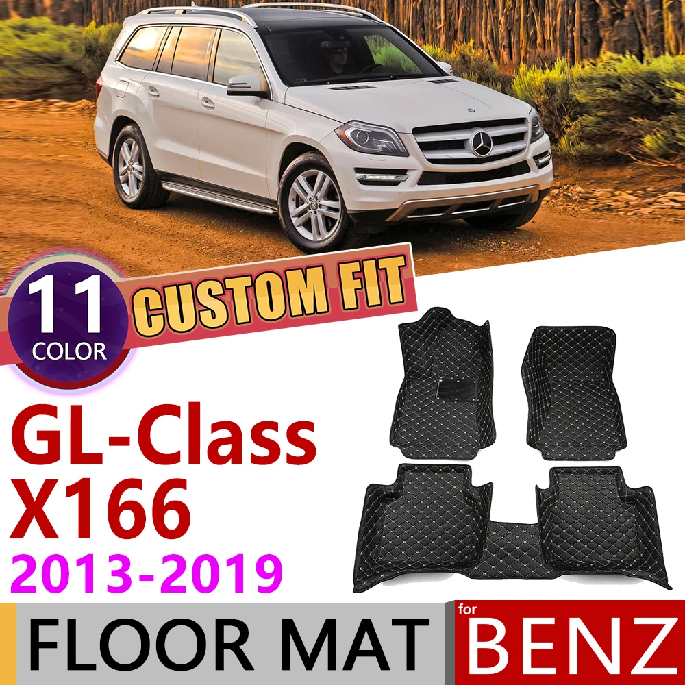 Кожаные автомобильные коврики на заказ для Mercedes Benz GL Class X166 2006 ~ 2012X166 7 мест коврик