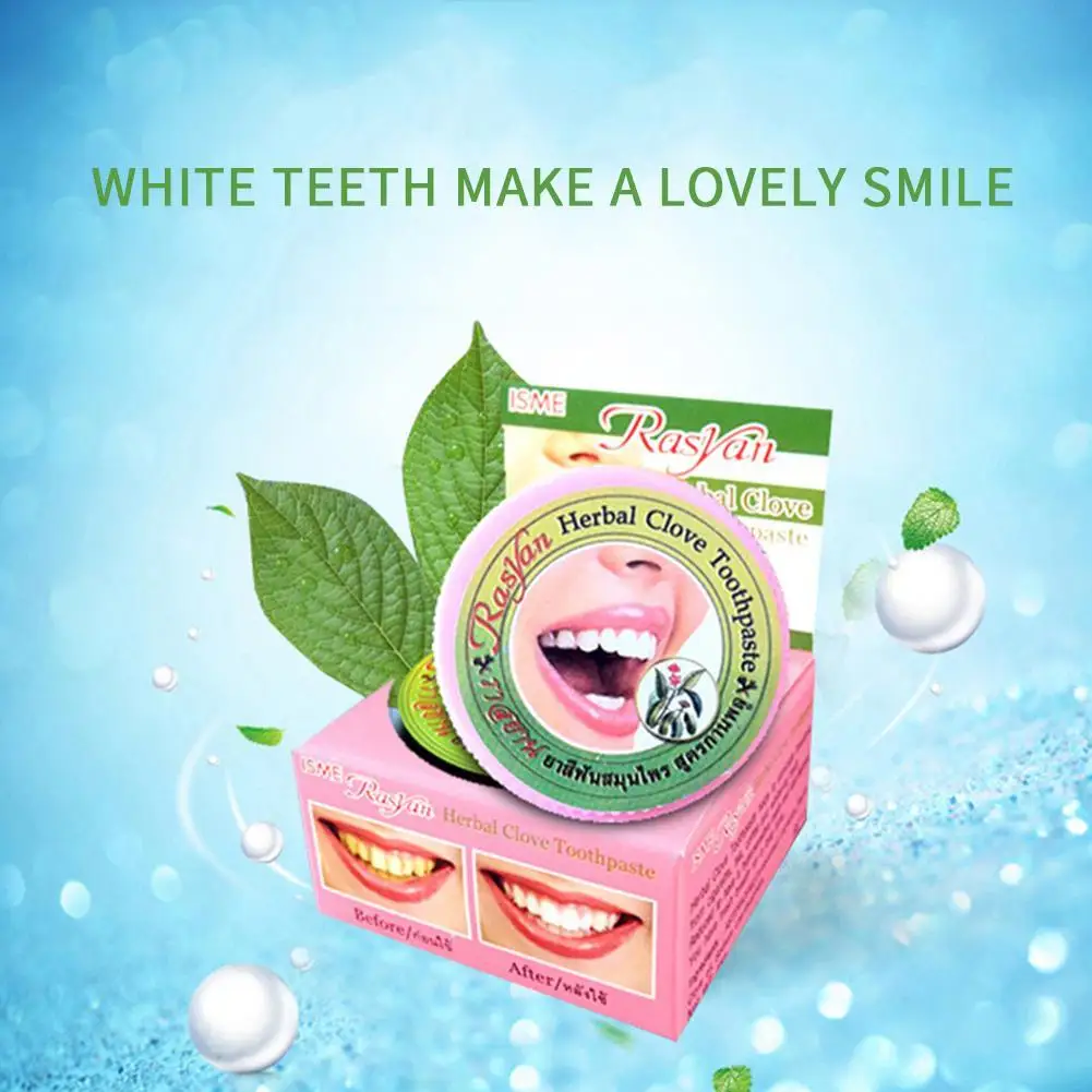 

Thailand Clove Coconut Herbal Toothpaste Dental Plaque Removal Powder Prevent Gingival Bleedin Gum Protection Paste Toothpaste